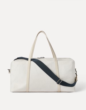 Borsone in canvas con logo Argento Donna - Brunello Cucinelli