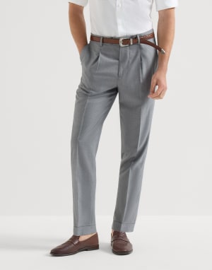 Hopsack trousers Grey Man - Brunello Cucinelli