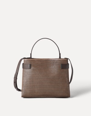 Leather Essence top-handle bag Brown Woman - Brunello Cucinelli