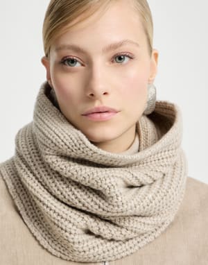 Dazzling neck warmer Beige Woman - Brunello Cucinelli