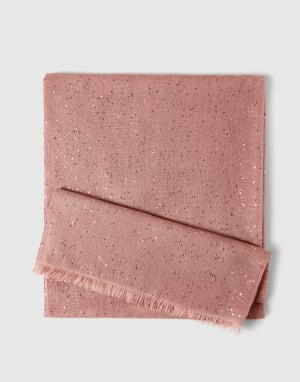 Schal aus Kaschmir und Diamant-Seide Rosa Damen - Brunello Cucinelli