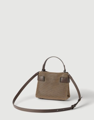 Leather Essence small top-handle bag Brown Woman - Brunello Cucinelli