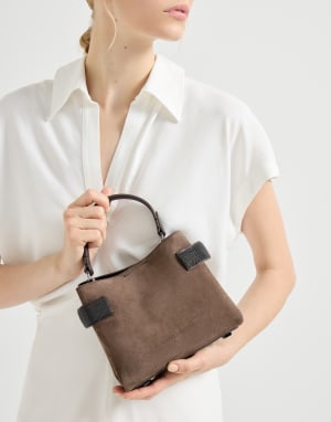 Small Top-Handle Essence bag Brown Woman - Brunello Cucinelli
