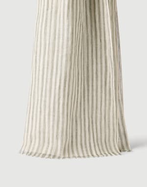 Sparkling striped linen scarf Green Woman - Brunello Cucinelli