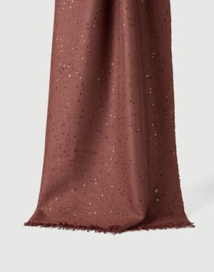 カシミヤ＆ダイヤモンドシルク ストール ボルドー レディース - Brunello Cucinelli