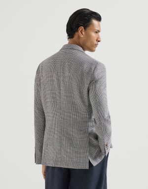 威尔士格纹马术风夹克 灰色 男款 - Brunello Cucinelli