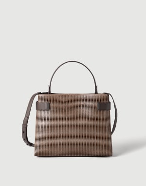 Leather Essence top-handle bag Brown Woman - Brunello Cucinelli