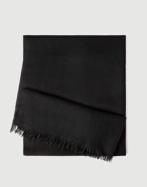 Cashmere and silk scarf Black Woman - Brunello Cucinelli