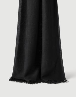 Cashmere and silk scarf Black Woman - Brunello Cucinelli