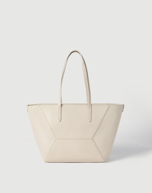 Borsa BC Duo piccola in vitello Avorio Donna - Brunello Cucinelli