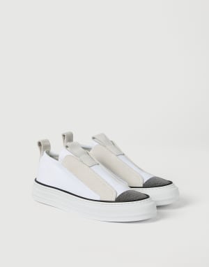 Sneakers with monili White Woman - Brunello Cucinelli