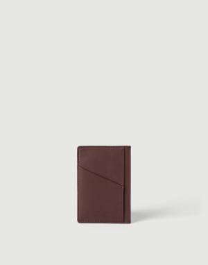 Calfskin card case Brown Man - Brunello Cucinelli
