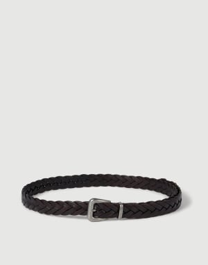 Braided belt Rust Brown Woman - Brunello Cucinelli