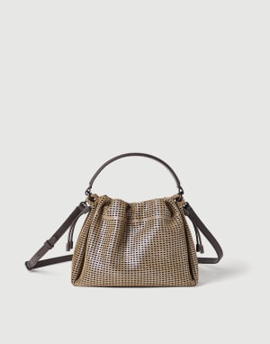 Petit sac seau Mellow en cuir Marron Femme - Brunello Cucinelli