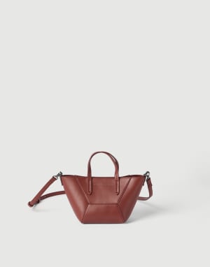 Calfskin mini BC Duo bag Firebrick Woman - Brunello Cucinelli