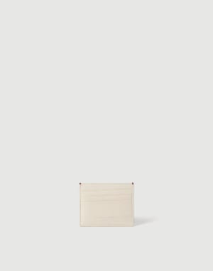 Calfskin card case Chalk Man - Brunello Cucinelli
