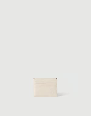 Calfskin card case Chalk Man - Brunello Cucinelli