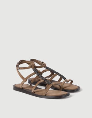 Suede sandals Brown Woman - Brunello Cucinelli