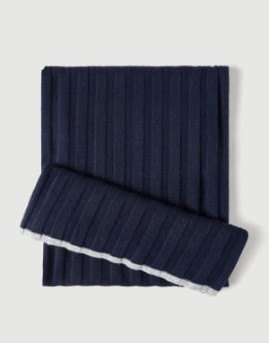 Vicuña knit scarf Blue Man - Brunello Cucinelli