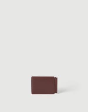 Calfskin money clip wallet Brown Man - Brunello Cucinelli