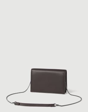 Calfskin wallet with monili Brown Woman - Brunello Cucinelli