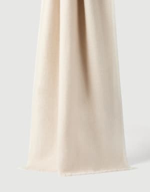 Cashmere diagonal scarf Sand Man - Brunello Cucinelli