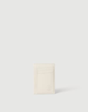 Calfskin card case Chalk Man - Brunello Cucinelli