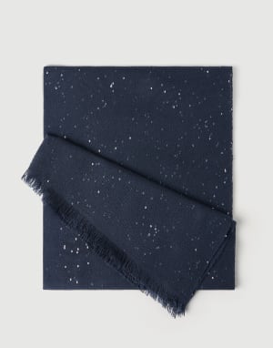 Echarpe en cachemire et soie Diamante Bleu Femme - Brunello Cucinelli