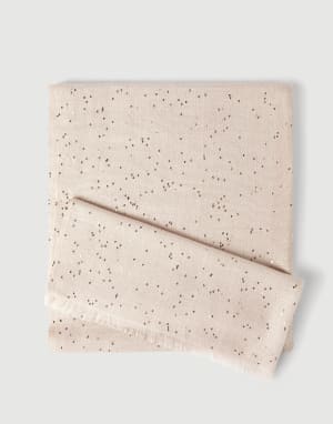 Echarpe en cachemire et soie Diamante Avoine Femme - Brunello Cucinelli