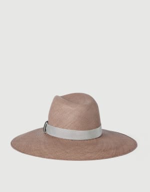 Straw fedora Beige Woman - Brunello Cucinelli