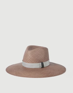 Straw fedora Beige Woman - Brunello Cucinelli