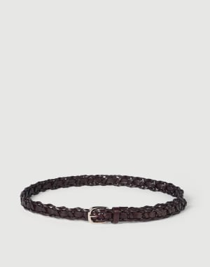 Cinturón de piel trenzada Bermellón Hombre - Brunello Cucinelli