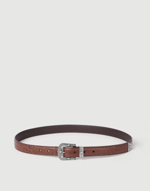 Alligator belt Cigar Man - Brunello Cucinelli