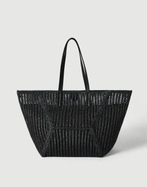 Techno raffia BC Duo bag Black Woman - Brunello Cucinelli