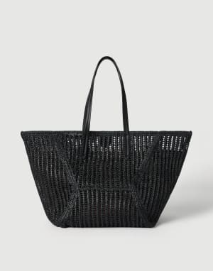 Techno raffia BC Duo bag Black Woman - Brunello Cucinelli