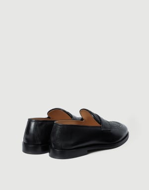 Calfskin penny loafers Black Man - Brunello Cucinelli