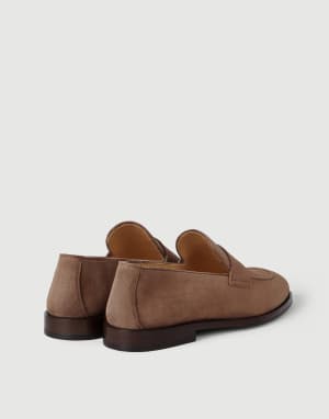 Suede Penny loafer Mud Man - Brunello Cucinelli