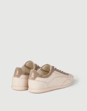 Calfskin and suede sneakers Butter Man - Brunello Cucinelli