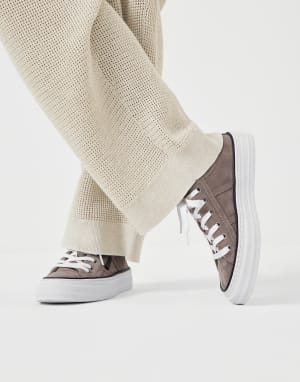 Suede sneakers with monili Brown Woman - Brunello Cucinelli