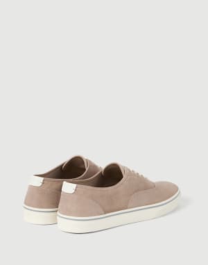 Sneakers in vitello rovesciato Beige Uomo - Brunello Cucinelli