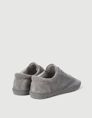 Sneakers in camoscio Grigio Uomo - Brunello Cucinelli