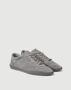 Sneakers in camoscio Grigio Uomo - Brunello Cucinelli