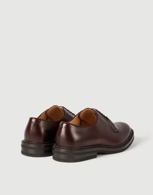 Aged calfskin Derbys Chestnut Man - Brunello Cucinelli