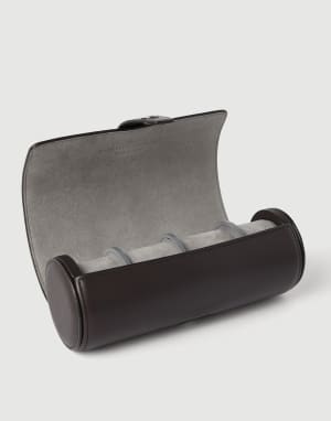 Calfskin watch case Rust Brown Man - Brunello Cucinelli