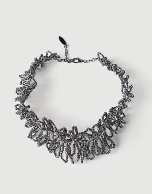 Sterling Silver choker Lignite Grey Woman - Brunello Cucinelli