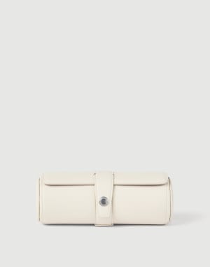 Calfskin watch case Chalk Man - Brunello Cucinelli