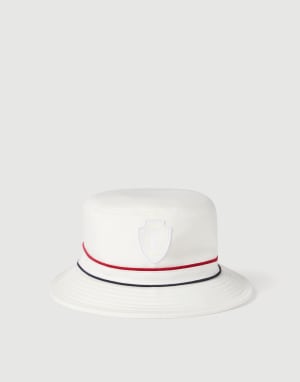 Bucket hat with logo White Woman - Brunello Cucinelli