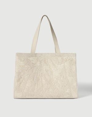 Sac Tote Dazzling Water Lillies Panama Femme - Brunello Cucinelli