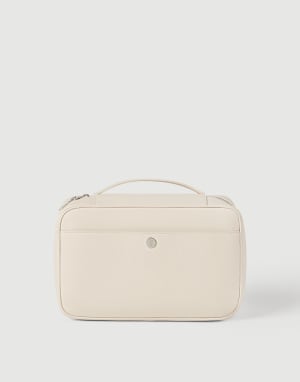 Calfskin beauty case Snow Man - Brunello Cucinelli