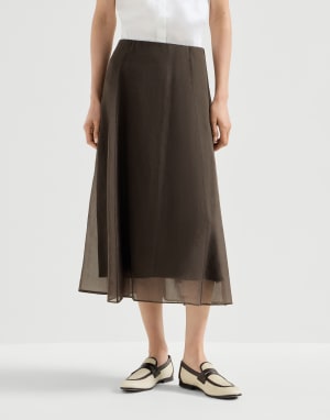 Circle skirt Cocoa Woman - Brunello Cucinelli